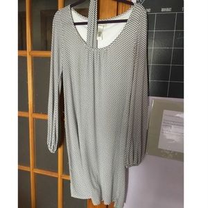 Geometric Black & White Dress by laundry by design